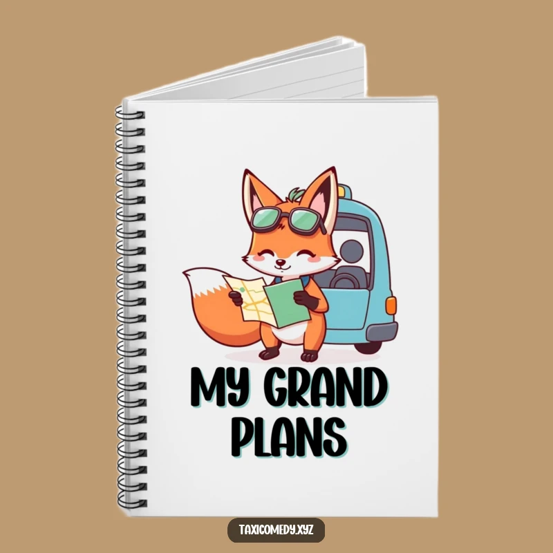 Funny Fox Navigator Notebook: Jot Down Your Clever Plans