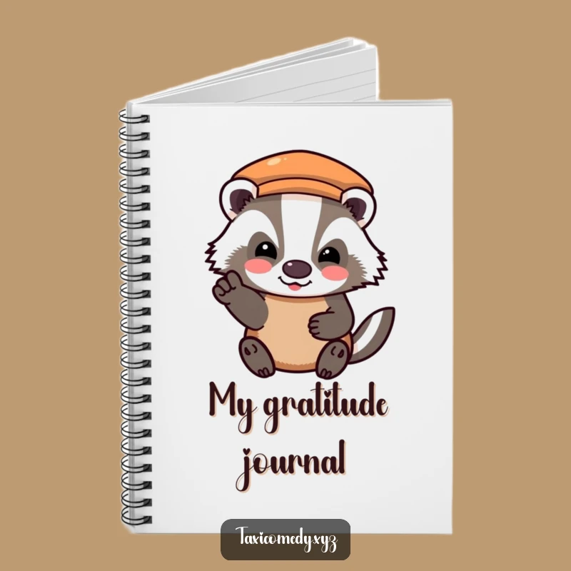Funny Badger Fare Notebook - Jot Down Thanks with Polite Animal, Perfect Gift for Scribes