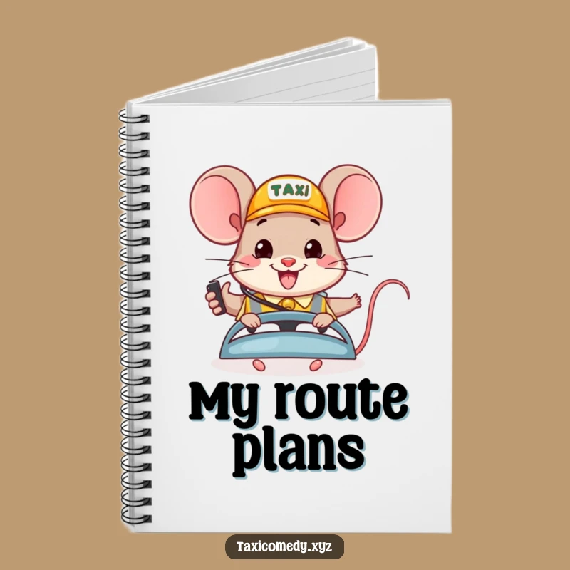 Funny Happy Mouse Taxi Notebook: Dispatch Your Brilliant Ideas