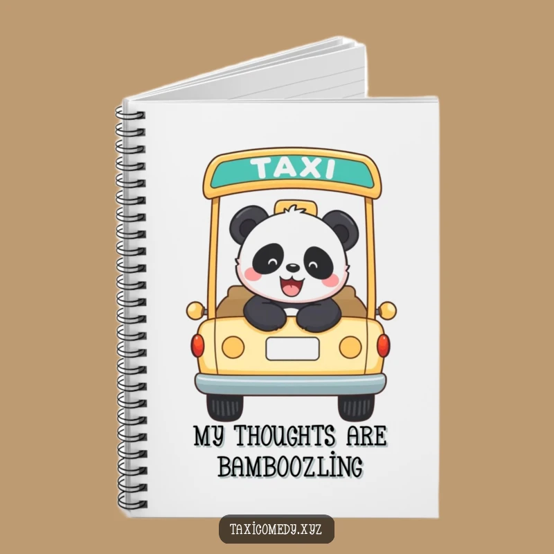 Funny Panda Taxi Rider Notebook: Panda Journal, Perfect for Notes & Ideas Gift