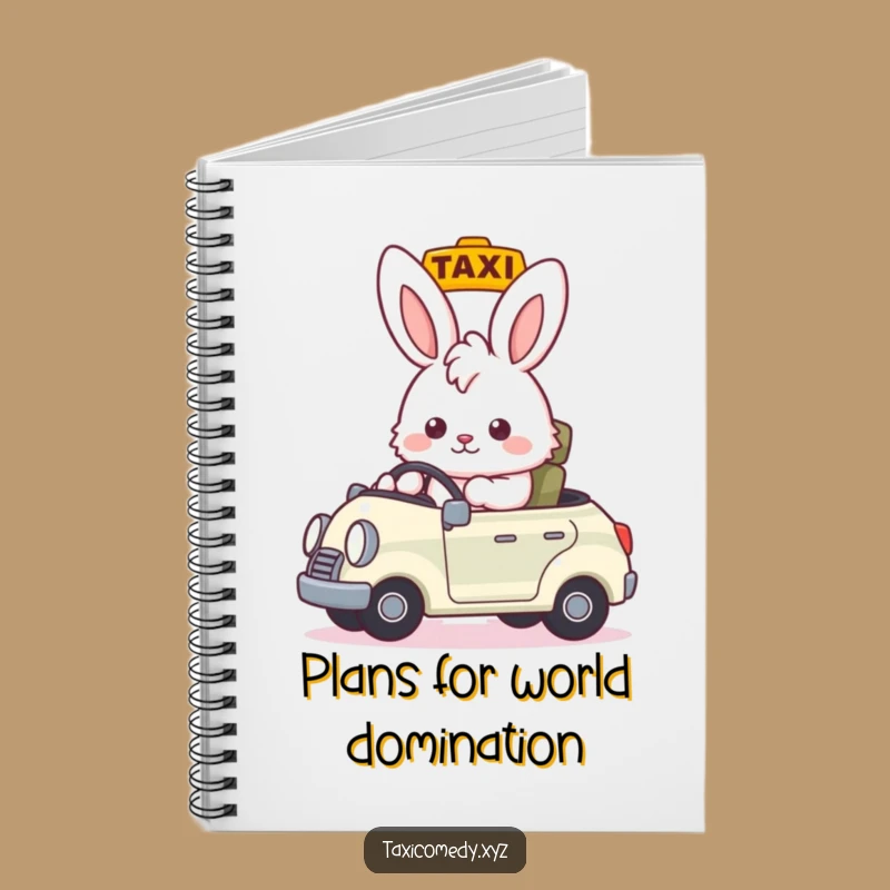Funny Bunny Taxi Driver Notebook: Jot Down Notes with Hilarious Bunny Art