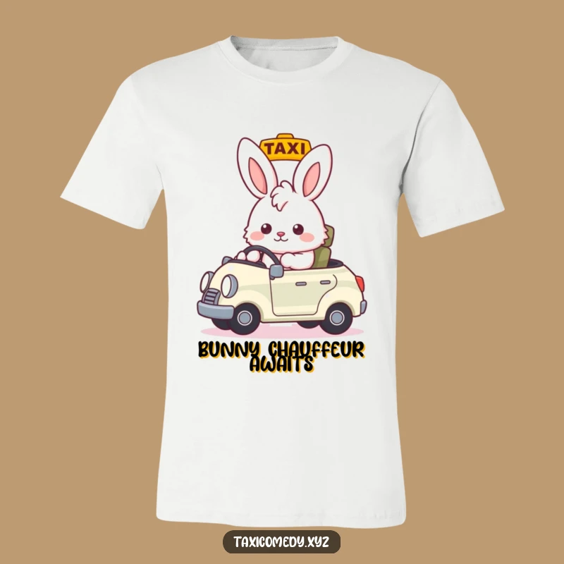 Funny Bunny Taxi Driver T-Shirt: Hilarious Gift for Animal Lovers and Riders