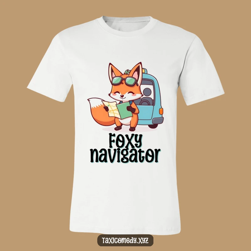 Funny Fox Navigator T-Shirt: Navigate Life with Humorous Style