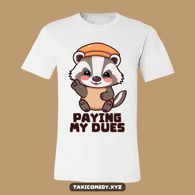 Funny Badger Fare Paid T-Shirt - Polite Animal's Nod, Humorous Casual Wear Gift
