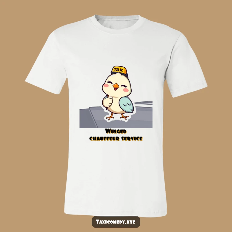 Funny Bird T-Shirt: Winking Driver, Hilarious Avian Taxi Tee