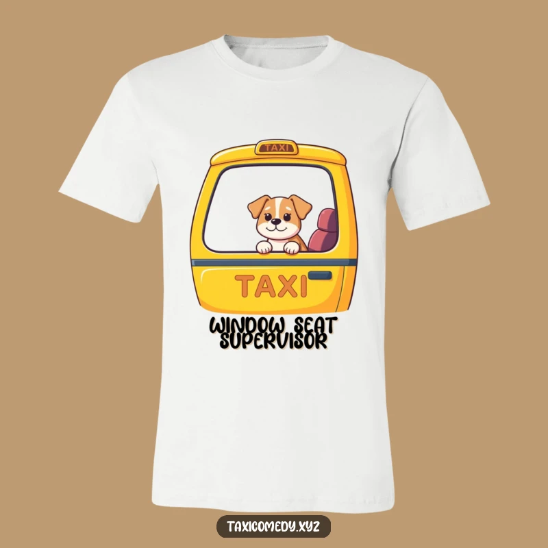 Funny Dog Taxi T-Shirt: Hilarious Canine Commute Graphic Tee for Dog Lovers