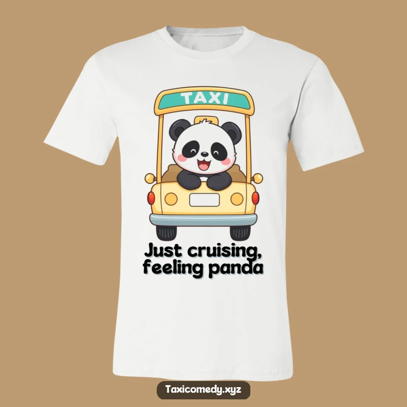 Funny Panda Taxi Rider Tee: Joyful Bear Shirt, Hilarious Animal Graphic Gift