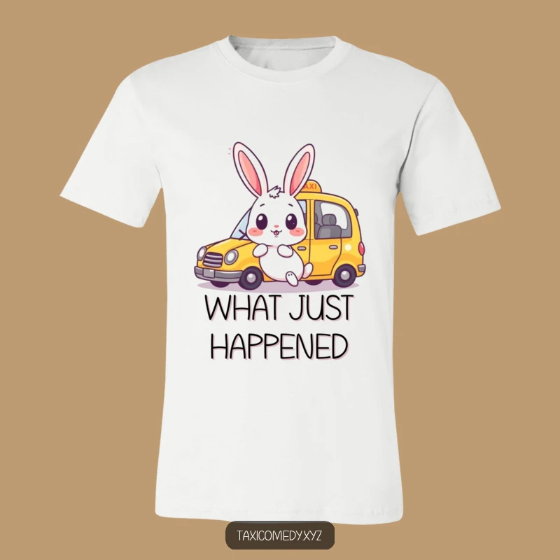 Funny Rabbit T-Shirt: Surprised Bunny, Hilarious Urban Life Tee