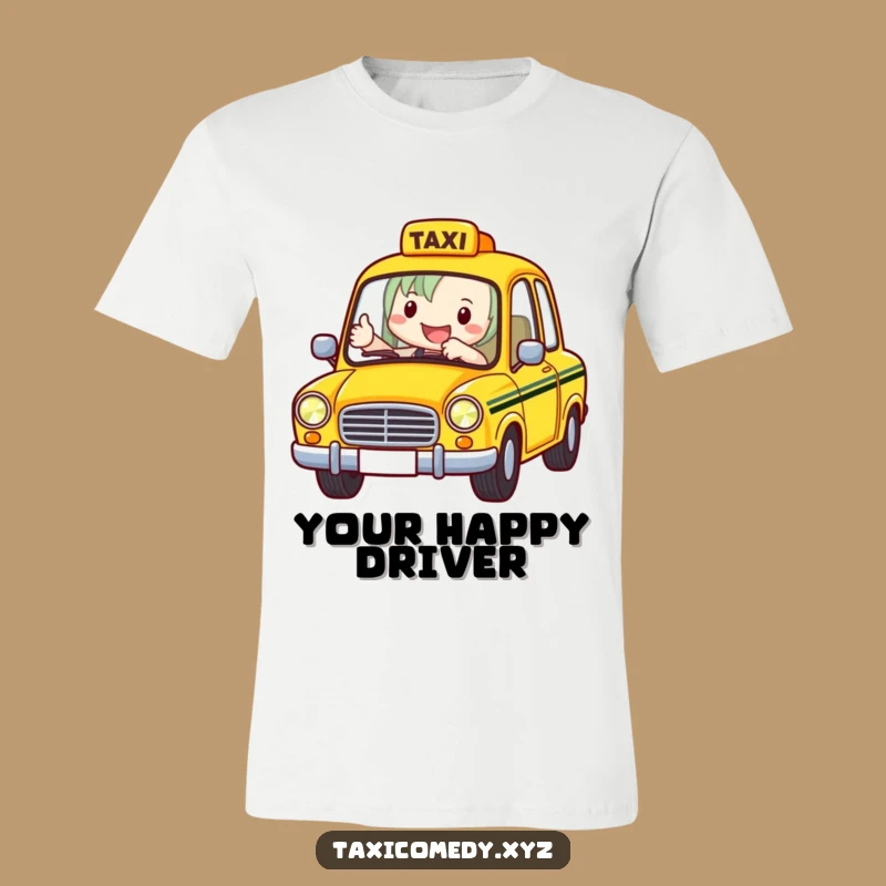 Funny Taxi Driver T-Shirt: Cheerful Cabbie Thumbs Up, Hilarious Ride Apparel Gift