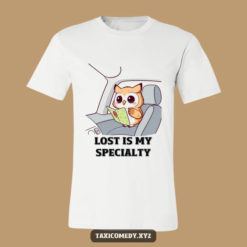 Funny Owl Navigator T-Shirt: Curious Map Owl Tee, Hilarious Gift!