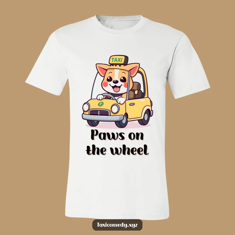 Funny Dog Taxi Driver T-Shirt: Happy Canine Driving, Hilarious Gift For Pet Parents
