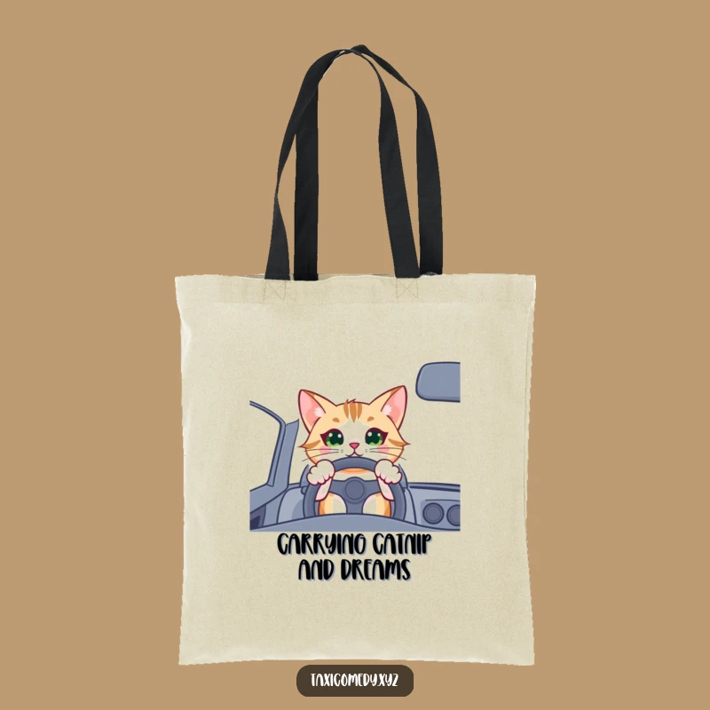 Funny Cat Driver Tote Bag: Carry Your Fun and Essentials!