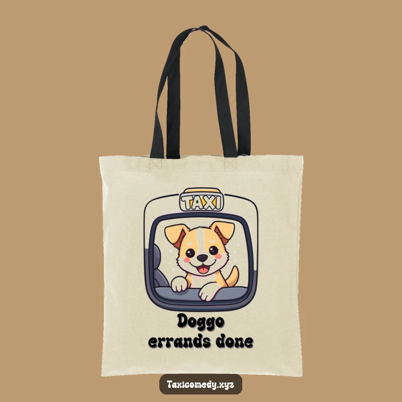 Funny Dog Taxi Tote Bag: Carry Your Essentials with Canine Charm