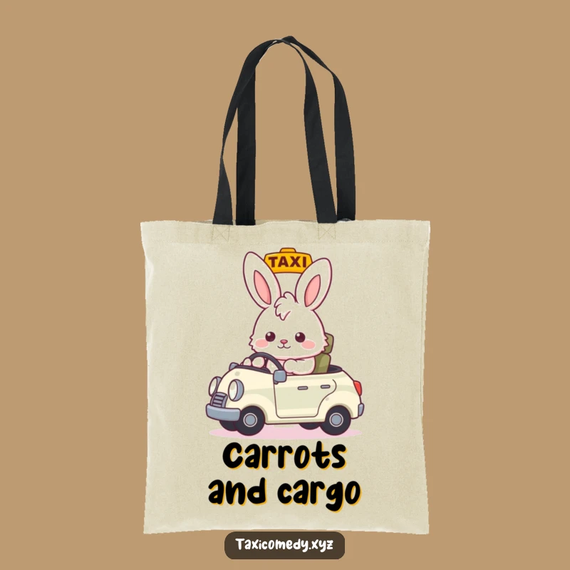 Funny Bunny Taxi Driver Tote Bag: Chic Accessory and Hilarious Commuter Gift