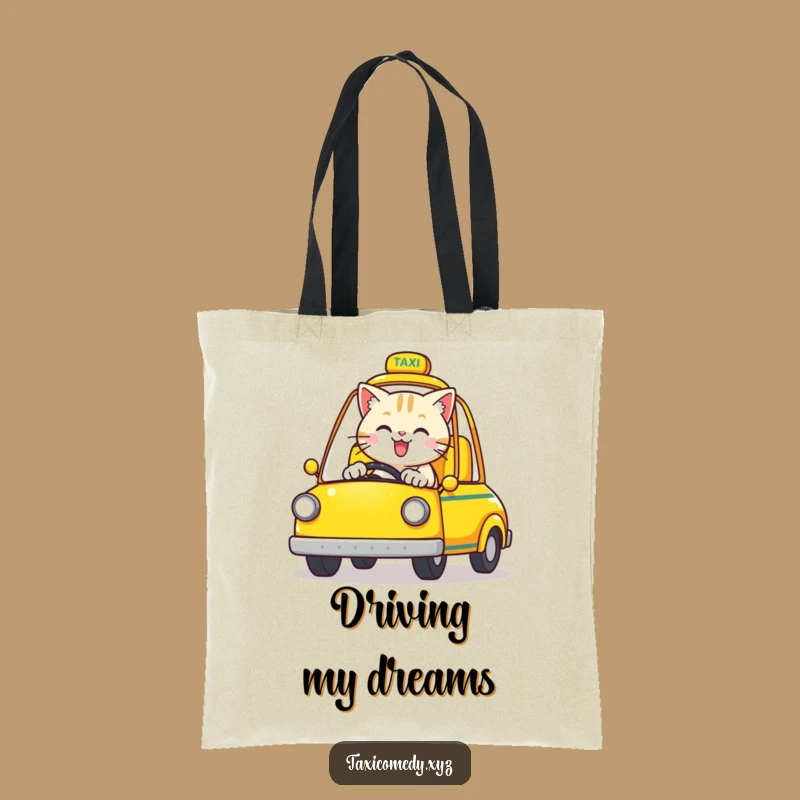 Funny Cat Taxi Tote Bag: Carry Your Essentials with Feline Flair