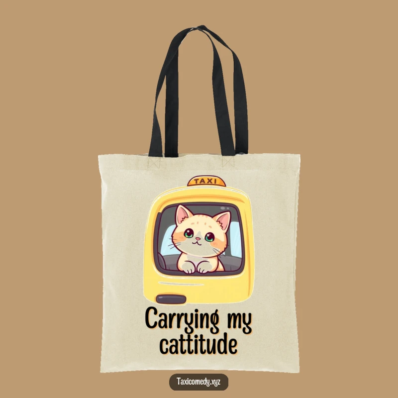 Funny Cat Taxi Tote: Cute Feline Passenger Bag, Durable & Adorable Accessory
