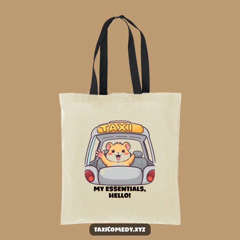 Funny Hamster Taxi Tote Bag: Hilarious Rodent Carryall for Daily Adventures
